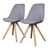 Norrwood Chaises Trebes II (lot de 2) - Tissu - Bois - Gris lumineux -Chaises Soldes 1000231012 201125 16492200043 IMAGE P000000001000231012