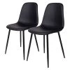 Norrwood Chaises Renty I (lot de 2) - Imitation cuir / Acier - Noir -Chaises Soldes 1000231014 201125 16492200057 IMAGE P000000001000231014