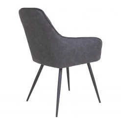 Red Living Chaises à accoudoirs Pierry I (lot de 2) - Imitation cuir / Acier - Gris vintage -Chaises Soldes 1000231016 201125 16492300077 DETAILS P000000001000231016