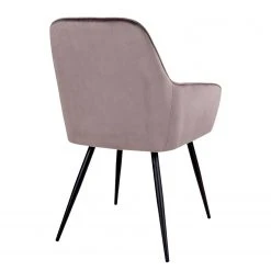 Loftscape Chaise à accoudoirs Pierry II (lot de 2) - Velours / Acier - Taupe -Chaises Soldes 1000231020 201125 16492500110 DETAILS P000000001000231020