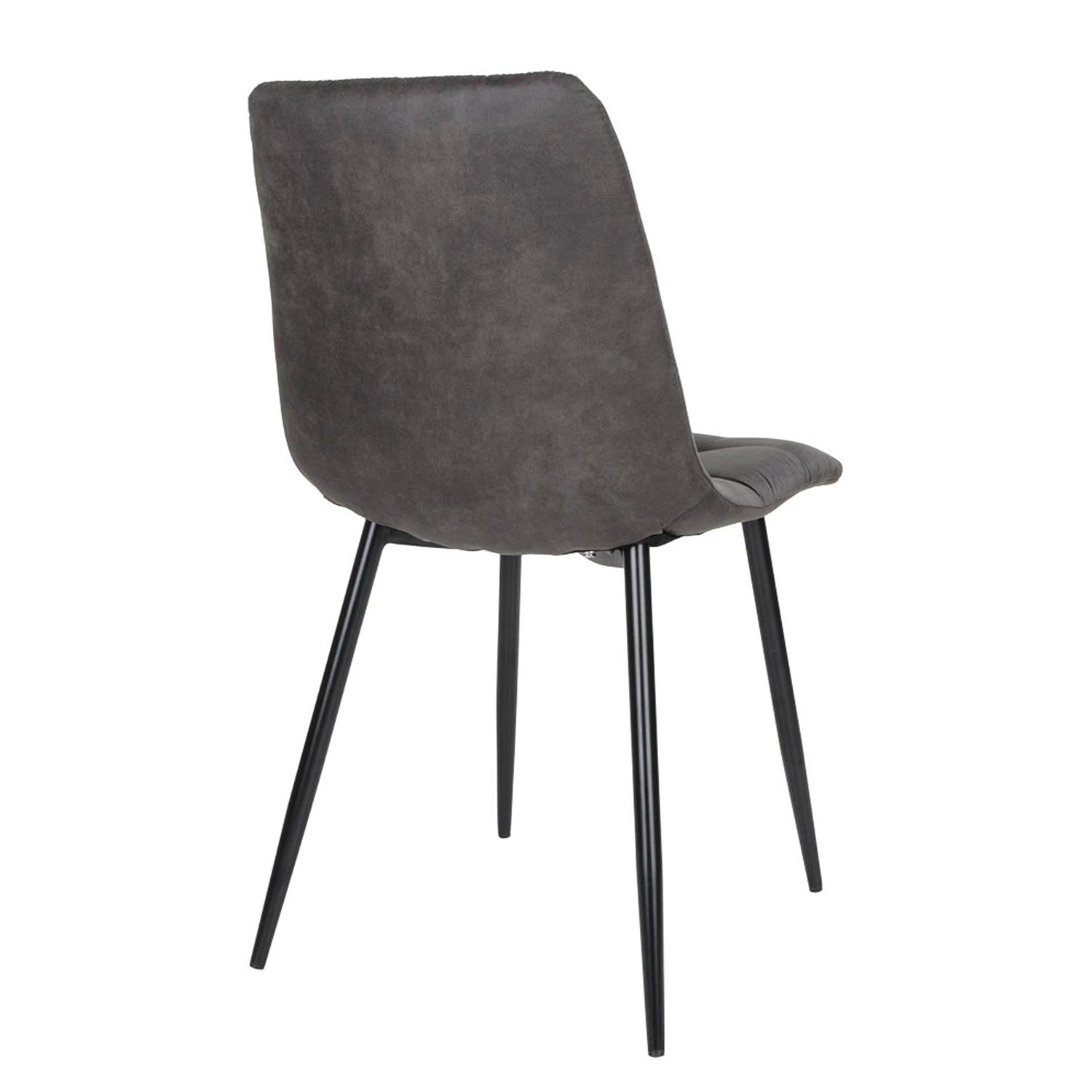 Loftscape Chaises capitonnées Ormoy I (lot de 2) - Microfibre / Acier - Gris / Noir 9 Loftscape Chaises capitonnées Ormoy I (lot de 2) - Microfibre / Acier - Gris / Noir – Image 7