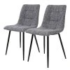 Loftscape Chaises capitonnées Ormoy III (lot de 2) - Tissu / Acier - Gris / Noir -Chaises Soldes 1000231026 201125 16492600151 IMAGE P000000001000231026