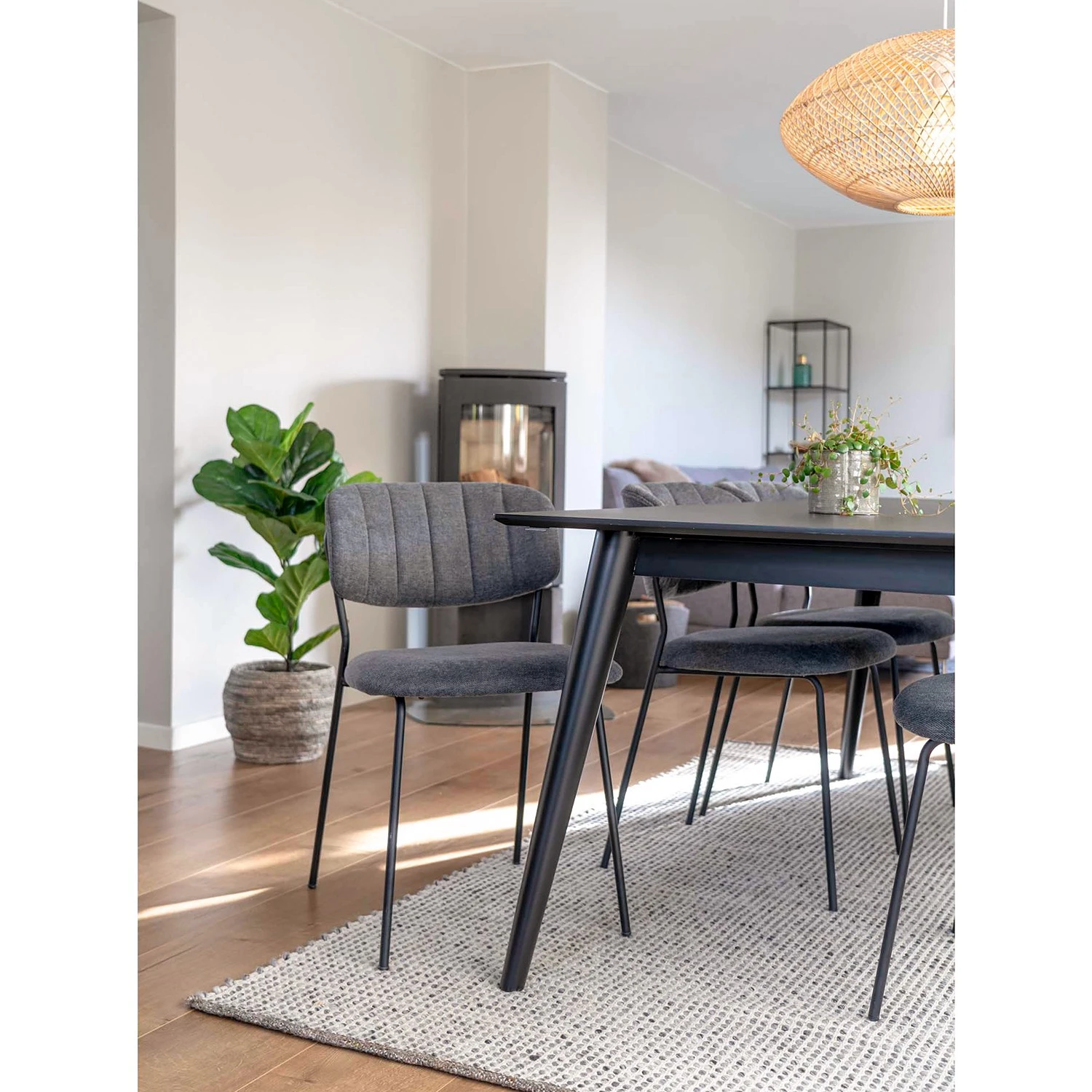 Loftscape Chaises capitonnées Muel I (lot de 2) - Tissu / Acier - Gris 7 Loftscape Chaises capitonnées Muel I (lot de 2) - Tissu / Acier - Gris – Image 5