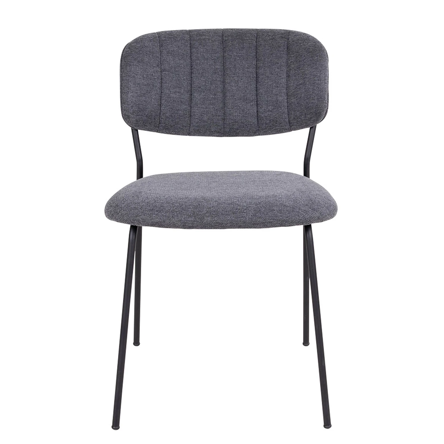 Loftscape Chaises capitonnées Muel I (lot de 2) - Tissu / Acier - Gris 8 Loftscape Chaises capitonnées Muel I (lot de 2) - Tissu / Acier - Gris – Image 6