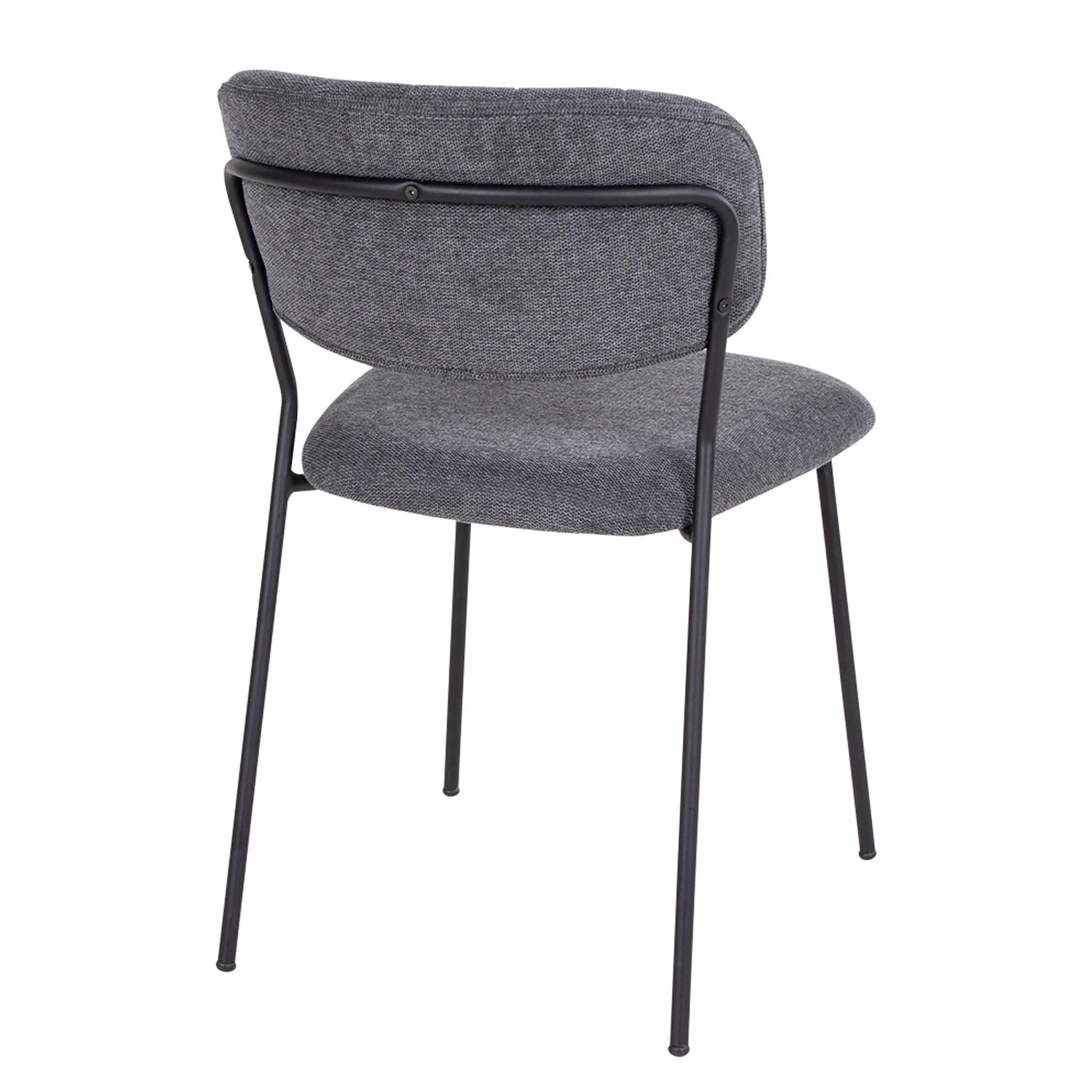 Loftscape Chaises capitonnées Muel I (lot de 2) - Tissu / Acier - Gris 11 Loftscape Chaises capitonnées Muel I (lot de 2) - Tissu / Acier - Gris – Image 9