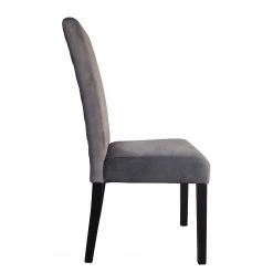 Loftscape Chaises capitonnées Moux (lot de 2) - Velours / Hévéa massif - Gris / Noir 10 Loftscape Chaises capitonnées Moux (lot de 2) - Velours / Hévéa massif - Gris / Noir -Chaises Soldes 1000232778 210504 11353200003 DETAILS P000000001000232778