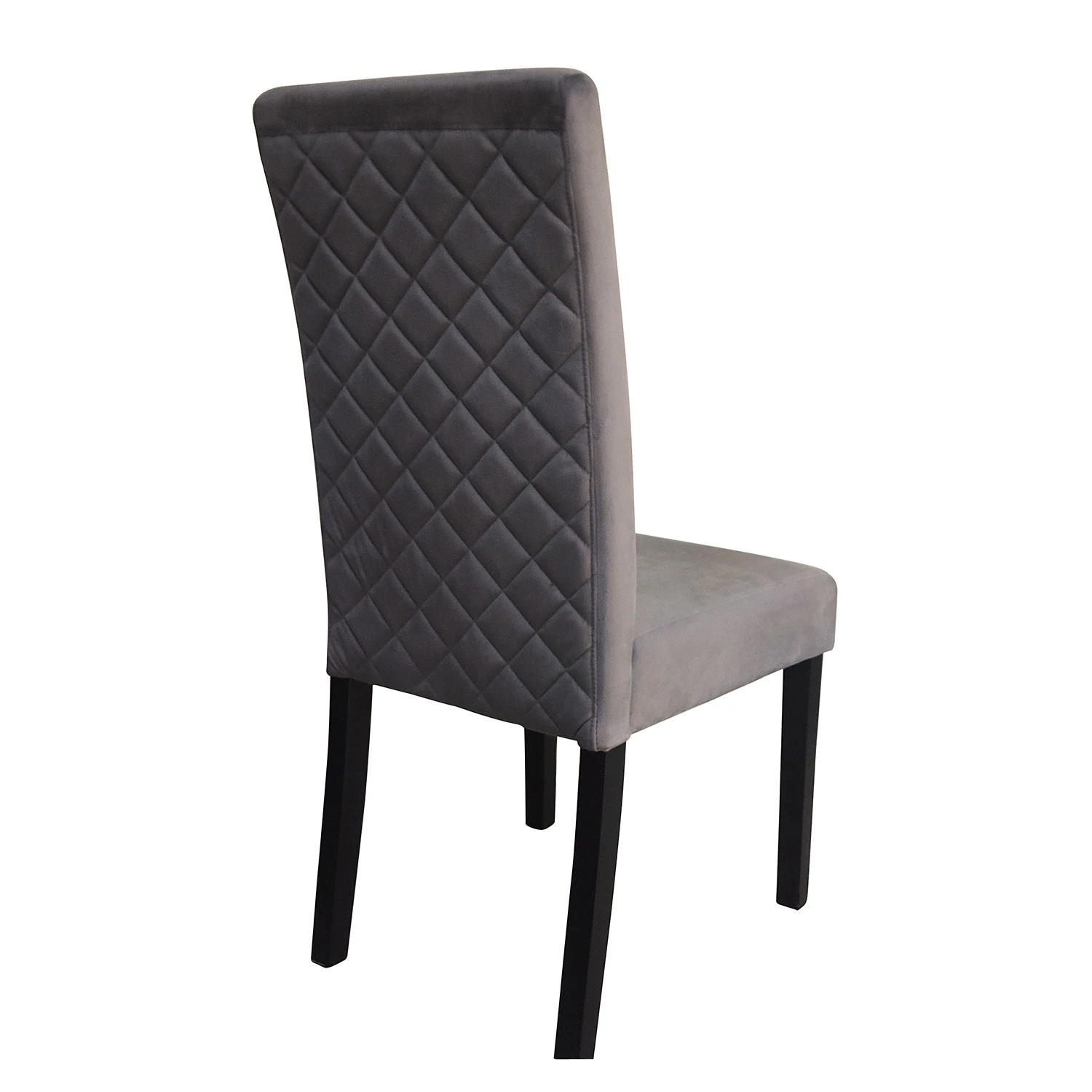 Loftscape Chaises capitonnées Moux (lot de 2) - Velours / Hévéa massif - Gris / Noir 6 Loftscape Chaises capitonnées Moux (lot de 2) - Velours / Hévéa massif - Gris / Noir – Image 4