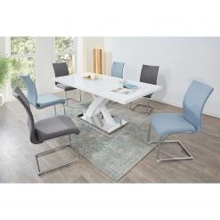Loftscape Chaises cantilever Lunery I (lot de 2) - Tissu / Acier - Gris -Chaises Soldes 1000233974 210108 13095900289 MOOD DETAILS P000000001000233974 mood