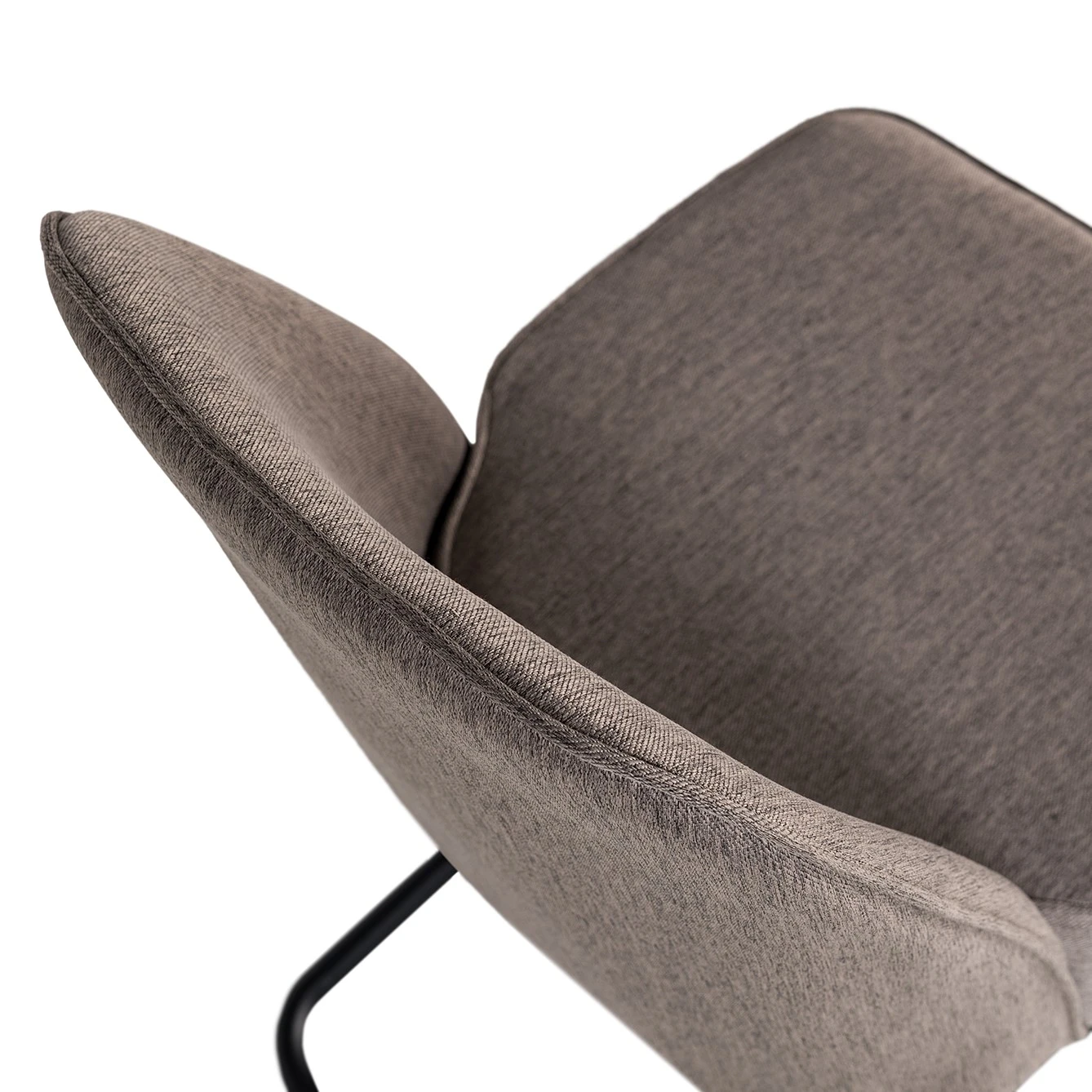 Fredriks Chaises cantilever Coggia (lot de 2) - Tissu / Fer - Cappuccino / Noir 9 Fredriks Chaises cantilever Coggia (lot de 2) - Tissu / Fer - Cappuccino / Noir – Image 7