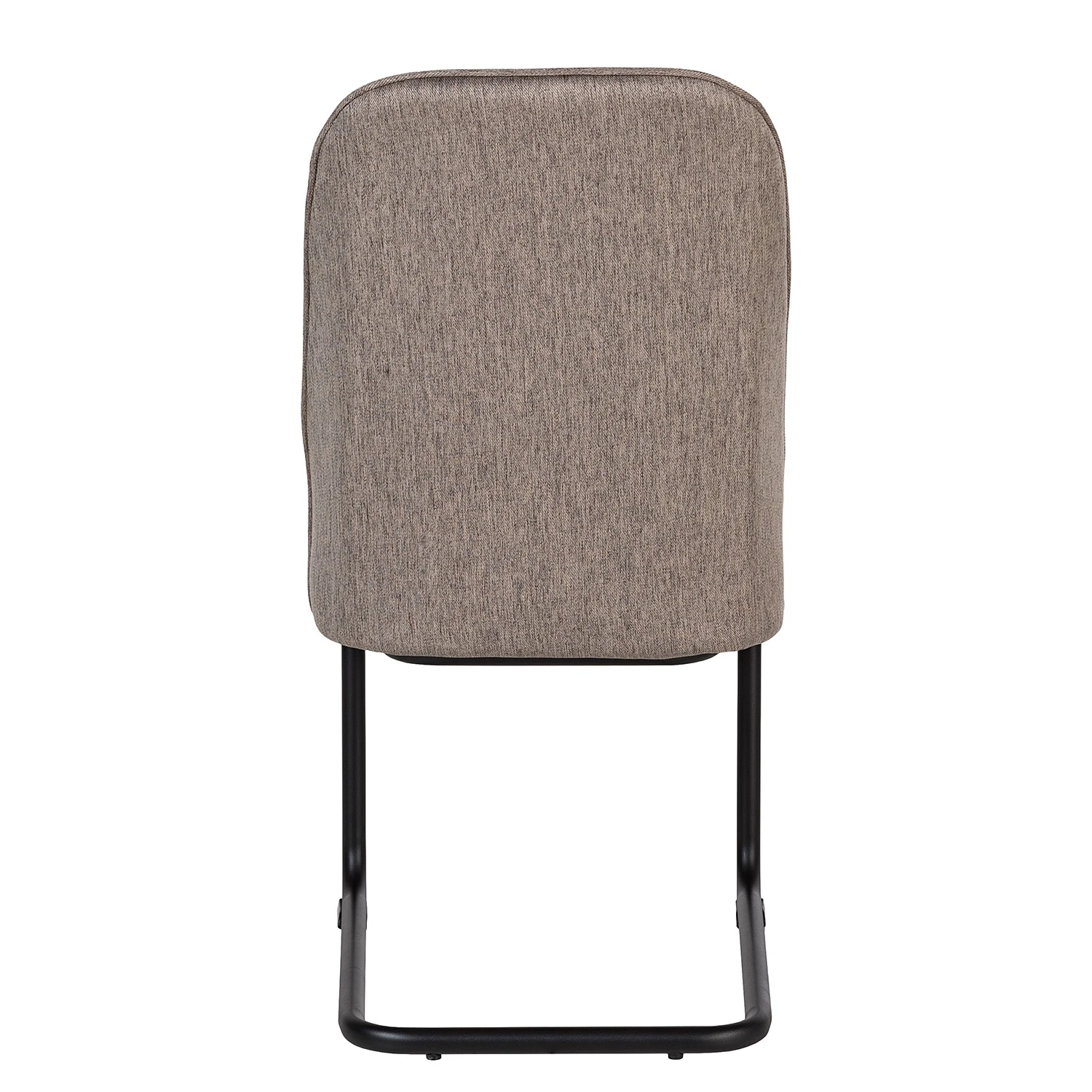 Fredriks Chaises cantilever Coggia (lot de 2) - Tissu / Fer - Cappuccino / Noir 7 Fredriks Chaises cantilever Coggia (lot de 2) - Tissu / Fer - Cappuccino / Noir – Image 5