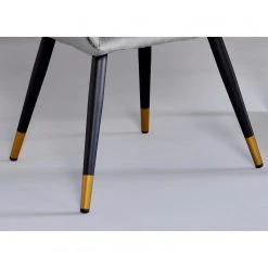 Jack & Alice Chaise à accoudoirs Mardore - Velours / Acier - Gris platine -Chaises Soldes 1000234600 210115 12513500037 DETAILS P000000001000234600