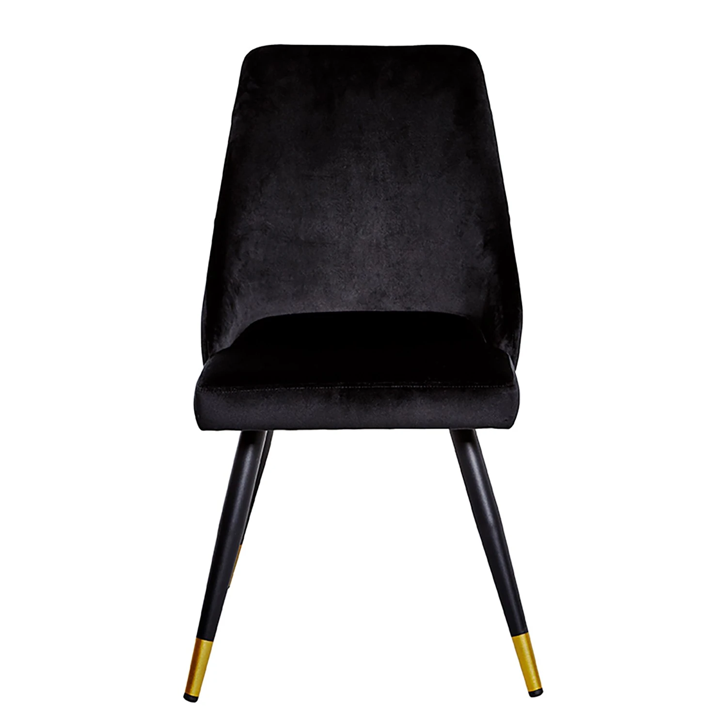 Jack & Alice Chaises capitonnées Loix (lot de 2) - Velours / Acier - Noir 5 Jack & Alice Chaises capitonnées Loix (lot de 2) - Velours / Acier - Noir – Image 3