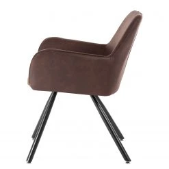Mørteens Chaise à accoudoirs Ternes - Microfibre / Acier - Marron foncé / Noir 20 Mørteens Chaise à accoudoirs Ternes - Microfibre / Acier - Marron foncé / Noir -Chaises Soldes 1000235383 210818 08500400010 DETAILS P000000001000235383
