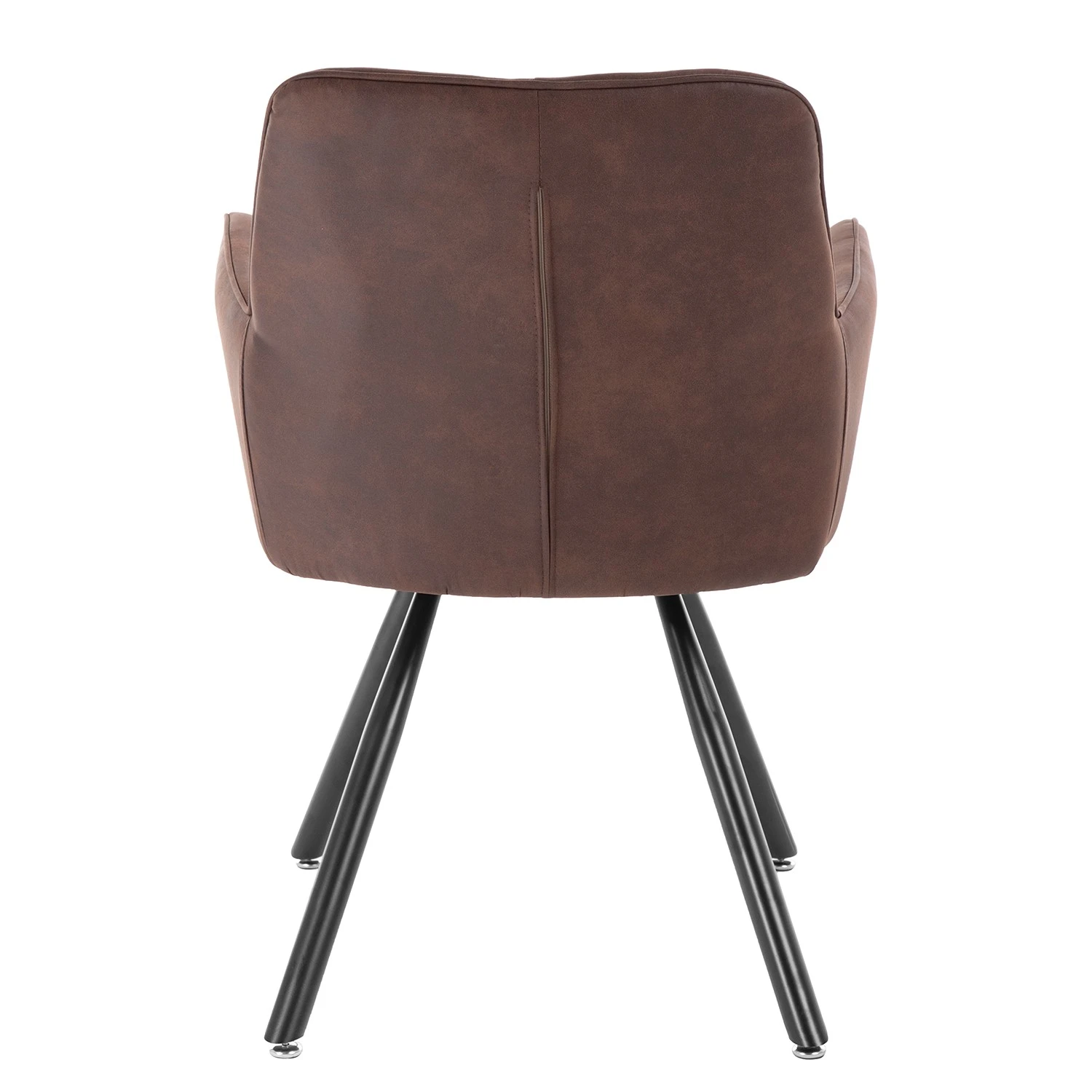 Mørteens Chaise à accoudoirs Ternes - Microfibre / Acier - Marron foncé / Noir 8 Mørteens Chaise à accoudoirs Ternes - Microfibre / Acier - Marron foncé / Noir – Image 6