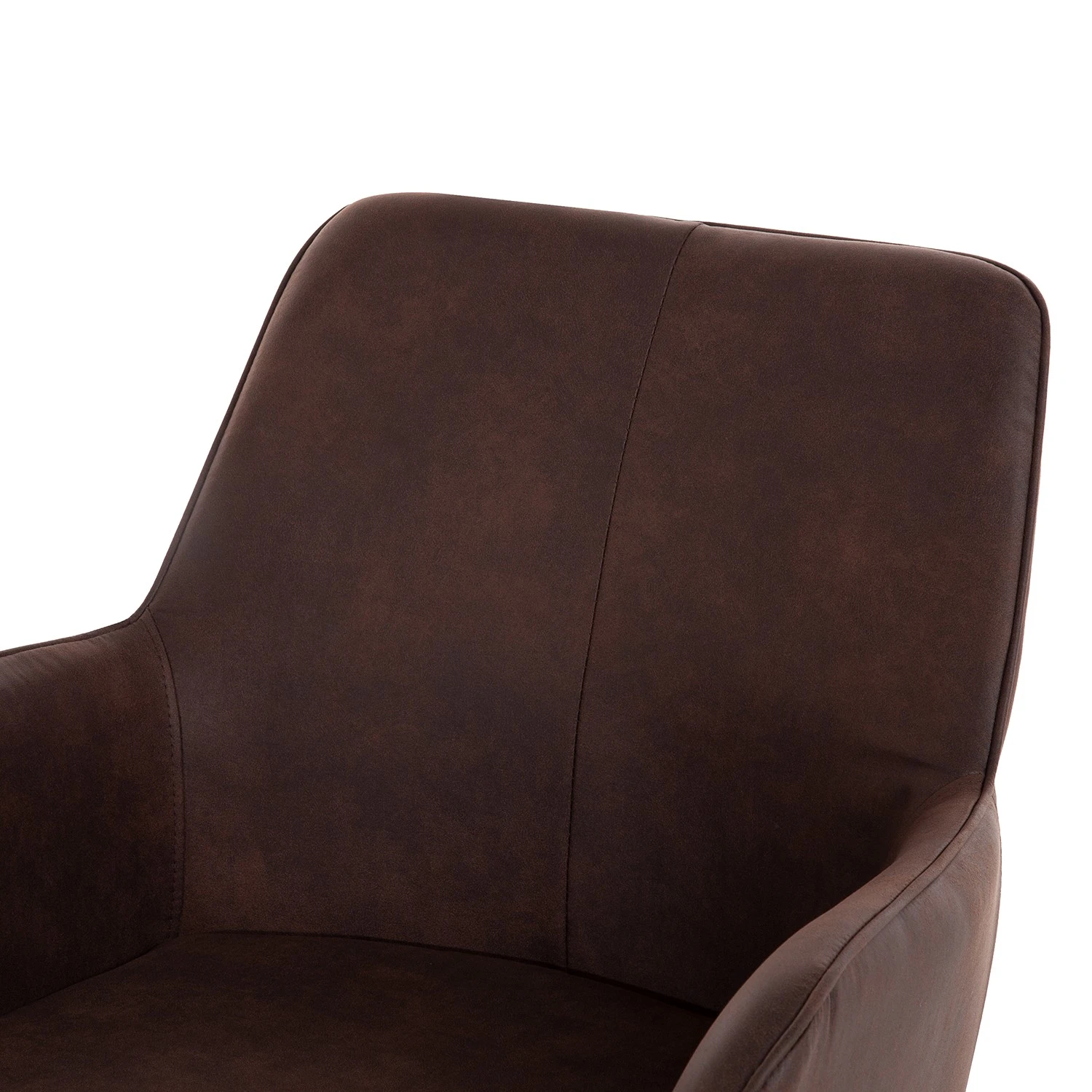 Mørteens Chaise à accoudoirs Ternes - Microfibre / Acier - Marron foncé / Noir 9 Mørteens Chaise à accoudoirs Ternes - Microfibre / Acier - Marron foncé / Noir – Image 7