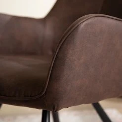 Mørteens Chaise à accoudoirs Ternes - Microfibre / Acier - Marron foncé / Noir 29 Mørteens Chaise à accoudoirs Ternes - Microfibre / Acier - Marron foncé / Noir -Chaises Soldes 1000235383 220517 032 DETAILS P000000001000235383