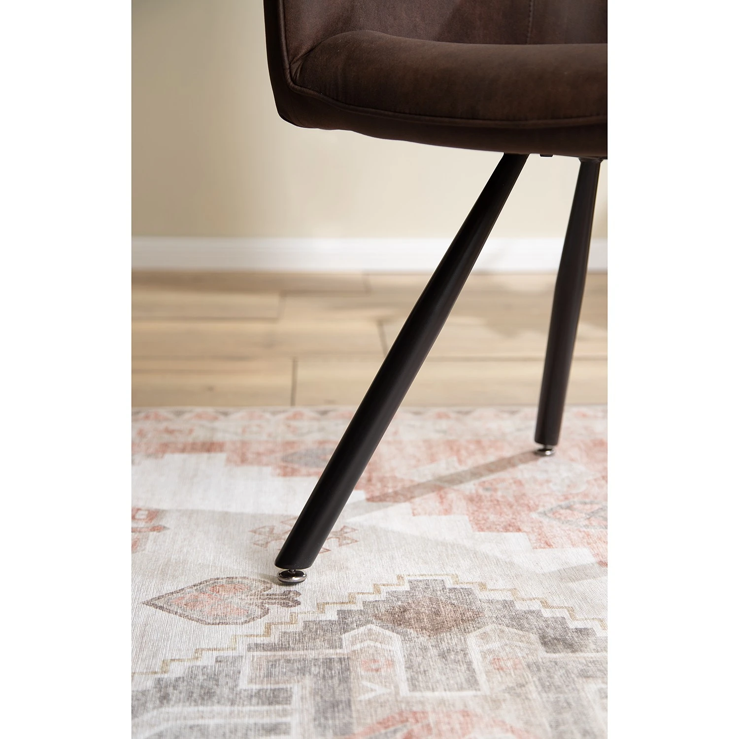 Mørteens Chaise à accoudoirs Ternes - Microfibre / Acier - Marron foncé / Noir 17 Mørteens Chaise à accoudoirs Ternes - Microfibre / Acier - Marron foncé / Noir – Image 15