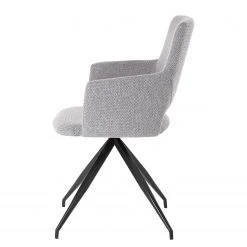 Mørteens Chaise à accoudoirs Publier - Tissu / Acier - Gris chiné / Noir -Chaises Soldes 1000235393 210818 08500400059 DETAILS P000000001000235393