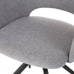 Mørteens Chaise à accoudoirs Publier - Tissu / Acier - Gris chiné / Noir -Chaises Soldes 1000235393 210818 08500400062 DETAILS P000000001000235393