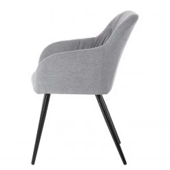 Mørteens Chaise à accoudoirs Senon - Tissu / Acier - Gris chiné / Noir -Chaises Soldes 1000235395 210818 08500500076 DETAILS P000000001000235395