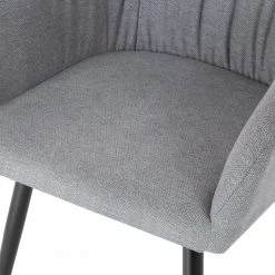 Mørteens Chaise à accoudoirs Senon - Tissu / Acier - Gris chiné / Noir -Chaises Soldes 1000235395 210818 08500500078 DETAILS P000000001000235395