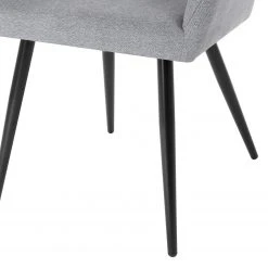 Mørteens Chaise à accoudoirs Senon - Tissu / Acier - Gris chiné / Noir -Chaises Soldes 1000235395 210818 08500500080 DETAILS P000000001000235395