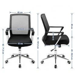 Loftscape Chaise de bureau Luxey - Tissu - Gris -Chaises Soldes 1000235713 210118 06413300116 SKETCH DETAILS P000000001000235713 sketch