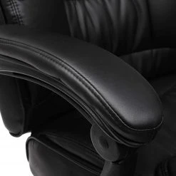 Loftscape Chaise de bureau Flers - Imitation cuir / Acier inoxydable - Noir -Chaises Soldes 1000235719 210118 06422500152 DETAILS P000000001000235719