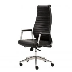 Mayer Sitzmöbel Fauteuil de bureau myDELUXE l - Cuir / Aluminium - Noir