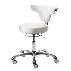 Mayer Sitzmöbel Chaise pivotante myJAZZ - Imitation cuir / Aluminium - Blanc
