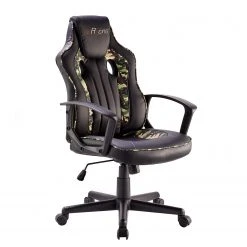 Furnitive Chaise gamer mcRacer Etaux - Imitation cuir / Nylon - Noir / Camouflage -Chaises Soldes 1000237041 210805 14490600003 DETAILS P000000001000237041