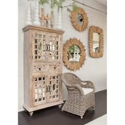 Naturoo Fauteuil Lozon - Rotin / Tissu - Gris Kubu / Crème -Chaises Soldes 1000240169 210115 08033800002 MOOD DETAILS P000000001000240169 mood