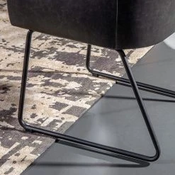 Red Living Chaise à accoudoirs Urbes - Imitation cuir / Fer - Noir / Noir -Chaises Soldes 1000240179 210115 08050200050 DETAILS P000000001000240179