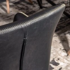 Red Living Chaise à accoudoirs Urbes - Imitation cuir / Fer - Noir / Noir -Chaises Soldes 1000240179 210115 08050500052 DETAILS P000000001000240179