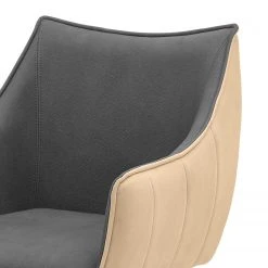 Ars manufacti Chaise à accoudoirs Noyack (lot de 2) - Microfibre / Métal - Gris et Beige / Anthracite 9 Ars manufacti Chaise à accoudoirs Noyack (lot de 2) - Microfibre / Métal - Gris et Beige / Anthracite -Chaises Soldes 1000240191 210106 06545300003 DETAILS P000000001000240191