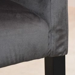 Velvet Studio Chaise à accoudoirs Meaux - Velours / Hêtre massif -Anthracite / Noir -Chaises Soldes 1000241546 210121 14210800012 DETAILS P000000001000241546