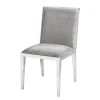 Velvet Studio Chaise capitonnée Le Marin - Velours / Acier inoxydable - Gris clair / Argenté