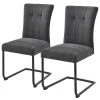 Loftscape Chaises cantilever Callian (lot de 2) - Chenille - Anthracite - Noir -Chaises Soldes 1000241974 210202 13121700027 IMAGE P000000001000241974