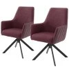 Loftscape Chaises à accoudoirs Fleurey (lot de 2) - Chenille et microfibre / Acier - Rouge Bordeaux 1 Loftscape Chaises à accoudoirs Fleurey (lot de 2) - Chenille et microfibre / Acier - Rouge Bordeaux -Chaises Soldes 1000242027 210202 13160800144 IMAGE P000000001000242027