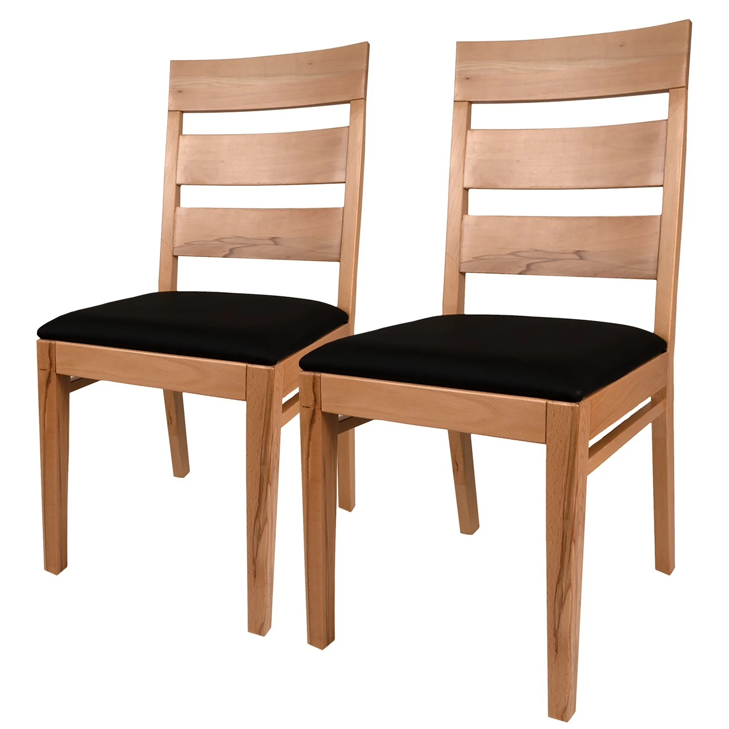 Naturoo Chaises Pallud II (lot de 2) - Duramen de hêtre massif - Noir 3 Naturoo Chaises Pallud II (lot de 2) - Duramen de hêtre massif - Noir