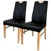 Naturoo Chaises capitonnées Lullin (lot de 2) - Chêne sauvage massif - Noir -Chaises Soldes 1000242066 210121 15550900012 IMAGE P000000001000242066