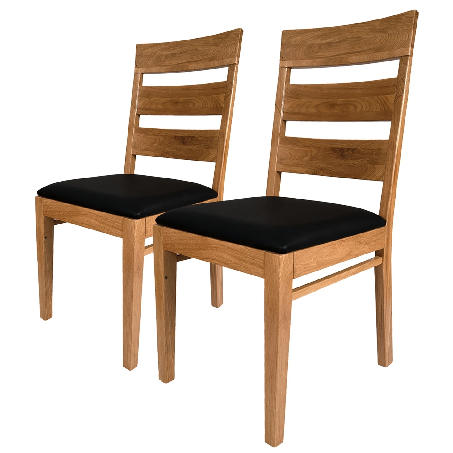 Naturoo Chaises Pallud I (lot de 2) - Chêne sauvage massif - Noir 3 Naturoo Chaises Pallud I (lot de 2) - Chêne sauvage massif - Noir