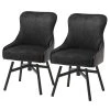 Fredriks Chaises Stalewell II (lot de 2) - Microfibre et tissu structuré / Acier - Anthracite -Chaises Soldes 1000242140 210202 13172000184 IMAGE P000000001000242140