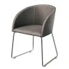 Now! by hülsta Chaise à accoudoirs hülsta now S19-1 - Tissu structuré / Acier - Marron chiné -Chaises Soldes 1000244562 210202 11553000033 IMAGE P000000001000244562