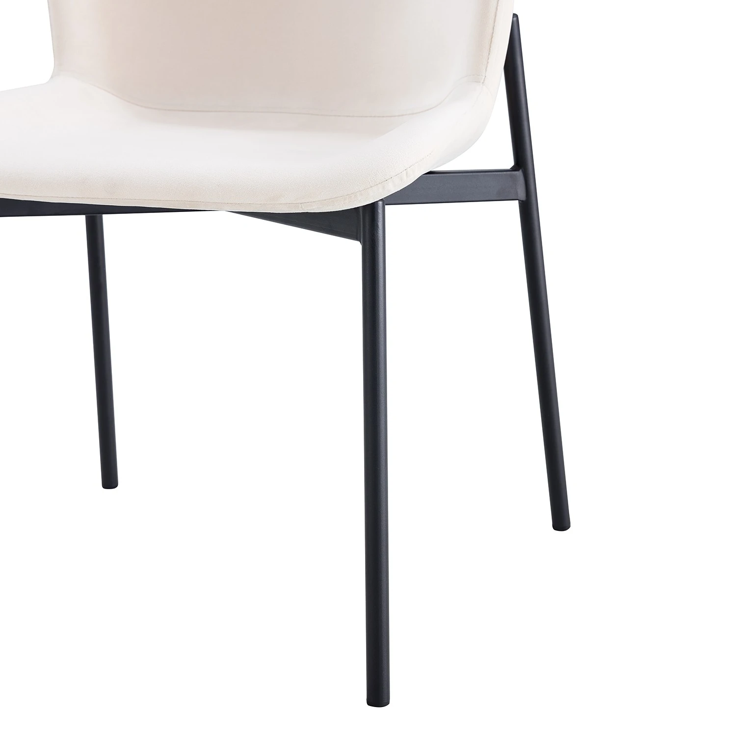 Jack & Alice Chaises Mouzon I (lot de 2) - Velours / Fer - Crème 13 Jack & Alice Chaises Mouzon I (lot de 2) - Velours / Fer - Crème – Image 11