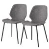 Mørteens Chaises Reallon (lot de 2) - Imitation cuir / Fer - Gris / Noir 2 Mørteens Chaises Reallon (lot de 2) - Imitation cuir / Fer - Gris / Noir -Chaises Soldes 1000244973 211006 08514400043 IMAGE P000000001000244973