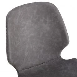 Mørteens Chaises Reallon (lot de 2) - Imitation cuir / Fer - Gris / Noir -Chaises Soldes 1000244973 211006 08515500081 DETAILS P000000001000244973