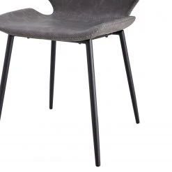 Mørteens Chaises Reallon (lot de 2) - Imitation cuir / Fer - Gris / Noir -Chaises Soldes 1000244973 211006 08515600094 DETAILS P000000001000244973