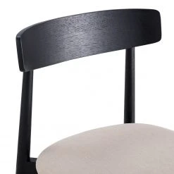 Mørteens Chaises Lolif I (lot de 2) - Tissu / Chêne massif - Beige / Noir -Chaises Soldes 1000244983 211006 085356000109 DETAILS P000000001000244983