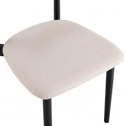 Mørteens Chaises Lolif I (lot de 2) - Tissu / Chêne massif - Beige / Noir -Chaises Soldes 1000244983 211006 085407000116 DETAILS P000000001000244983